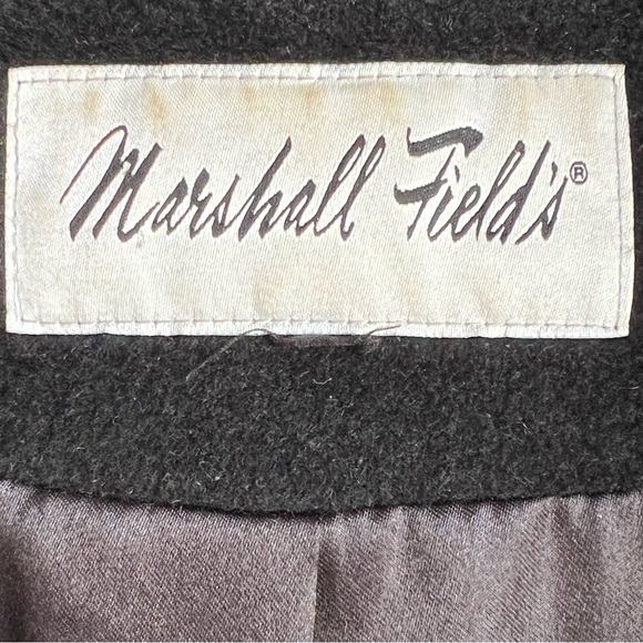Marshall Field’s / Mid Length, Black Wool Coat / Size 16 - Picture 8 of 8